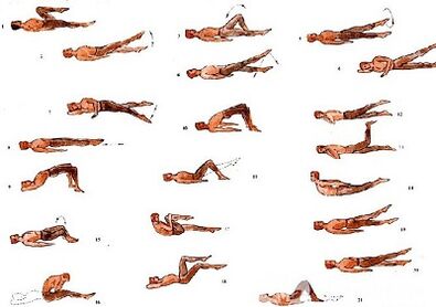 Latihan fizikal untuk balosteochondrosis lumbar